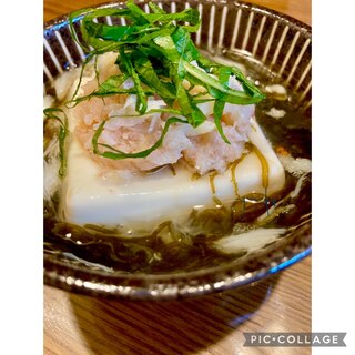 もずく豆腐のカニ大葉のせ☆